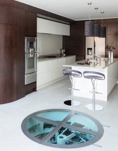 Round Glass Trap Door and White Spiral Cellar - Kitchen crop